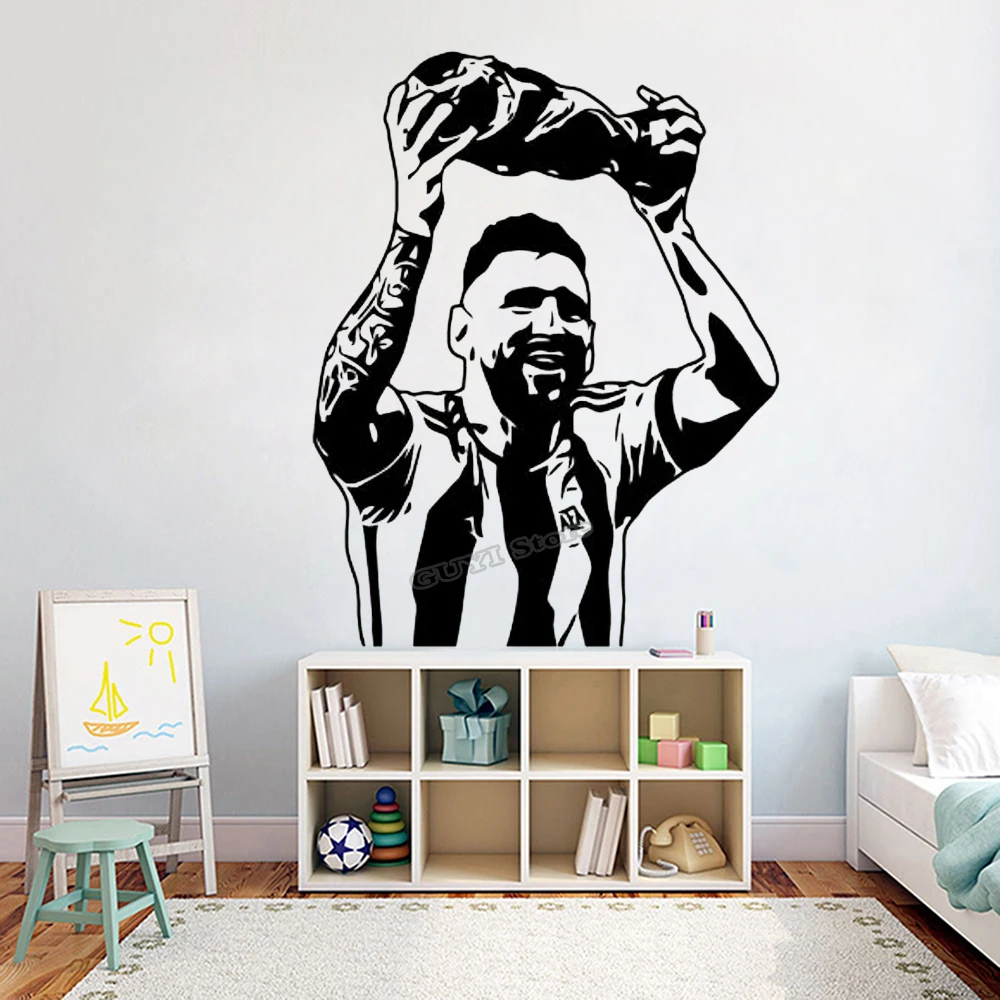 Baby Nursery Wall Mural - Messi Wall Sticker Vinyl Decal Football