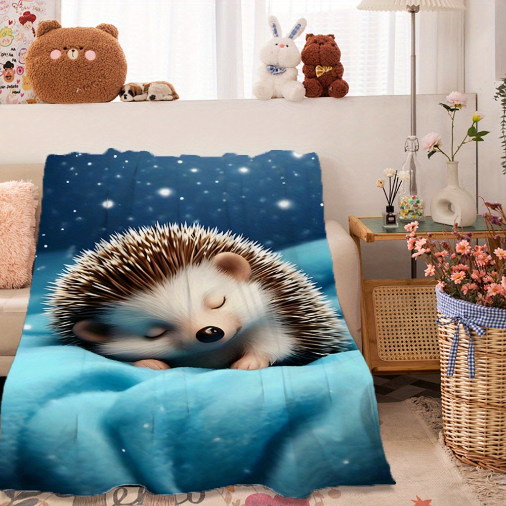 Baby Nursery Fabric - Cute Hedgehog Nursery Blanket Throw Baby