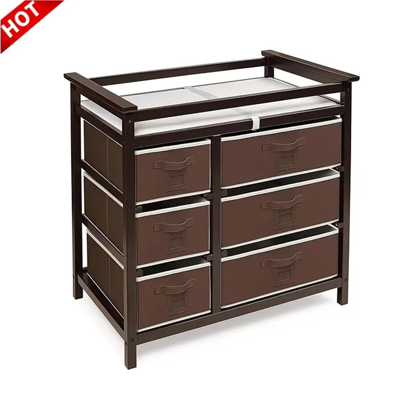 Baby Nursery Set Furniture - Modern Wooden Baby Dresser with Diaper