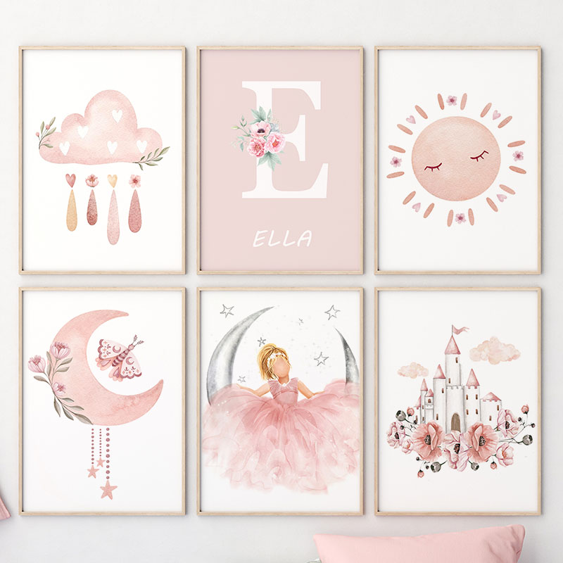 Pink Angel Girl Sun Moon Cloud - Baby Nursery Modern review and price