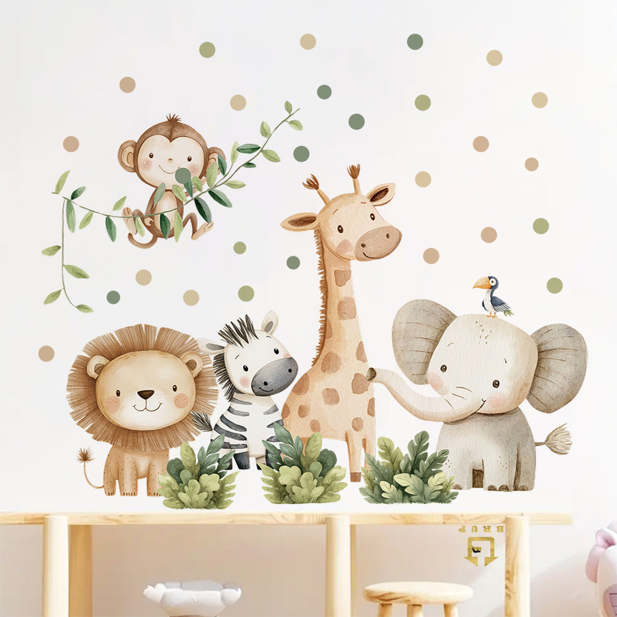 Boho Forest Animals Wall Stick - Baby Nursery Wall Mural review and price