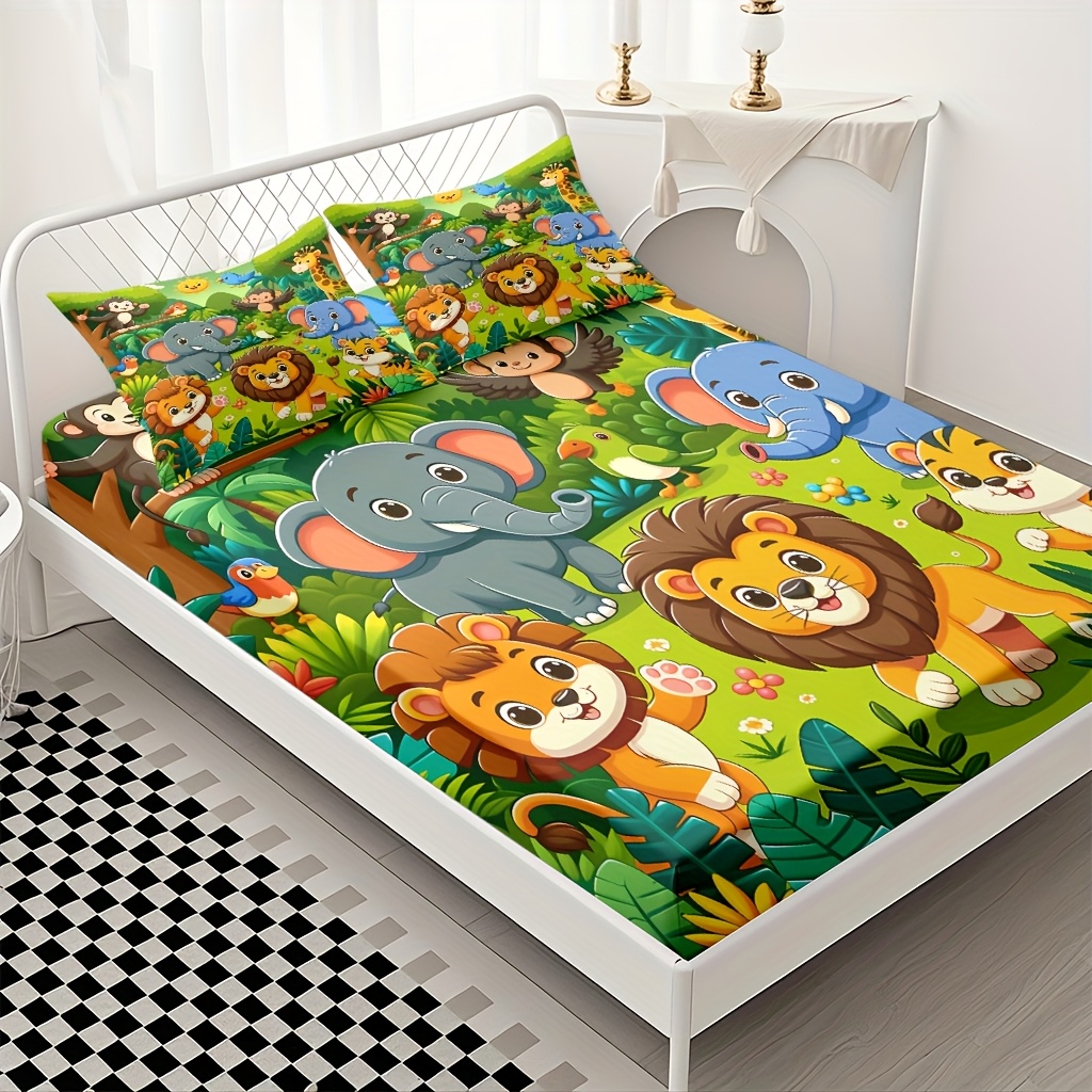 Animal Kingdom Themed Fitted S - Baby Nursery Animal Theme review and price