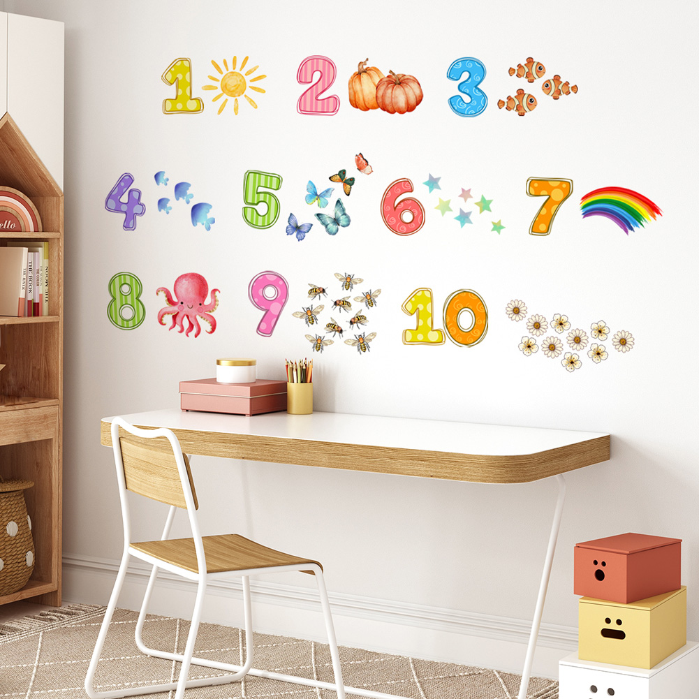 Cartoon Digital Animals Wall S - Baby Nursery Set Furniture review and price
