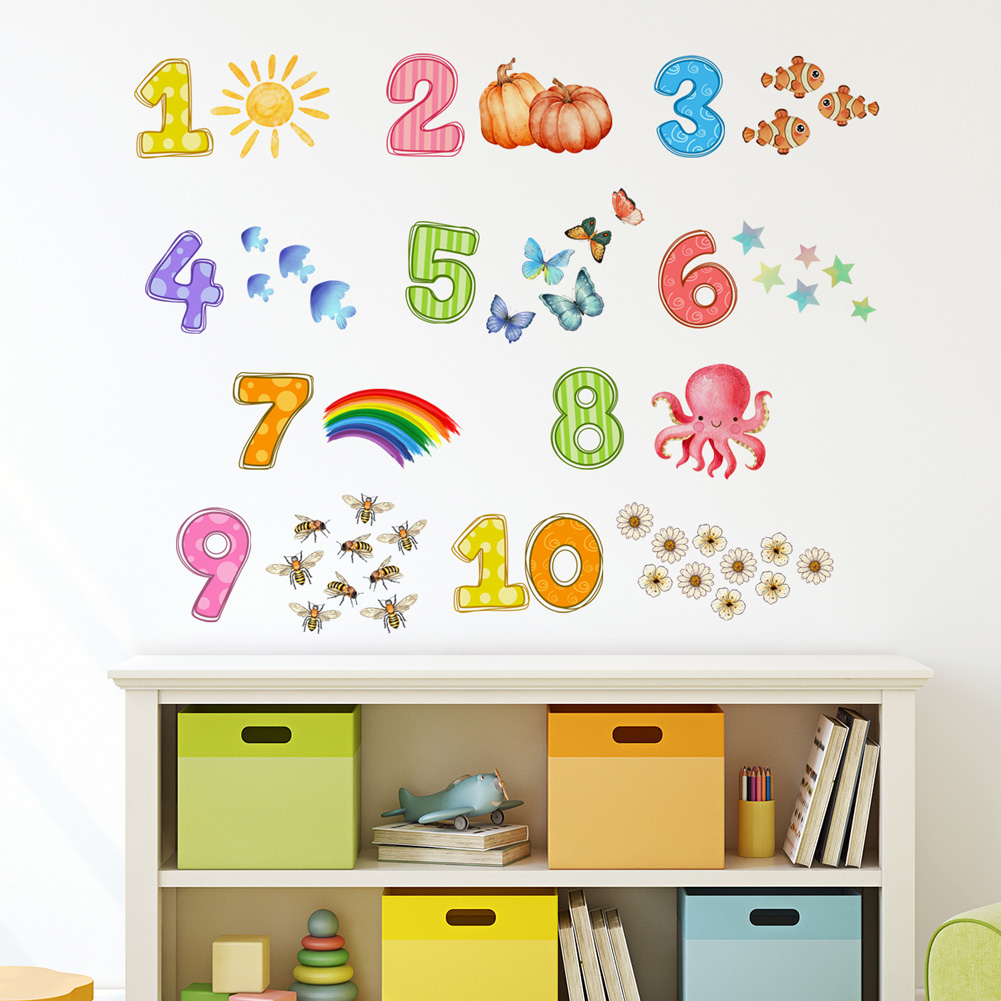 Cartoon Digital Animals Wall S - Baby Nursery Set Furniture review and price