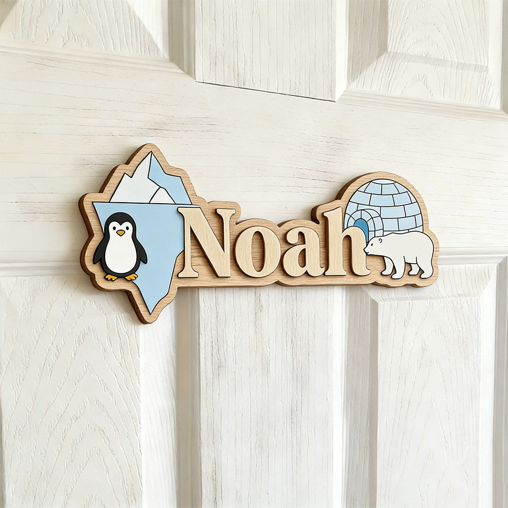 Arctic Penguin & Polar Bear Cu - Baby Nursery Wall Art review and price
