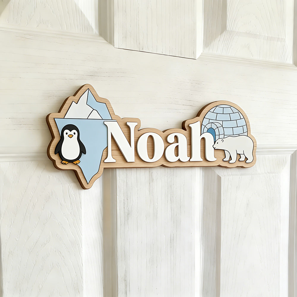 Arctic Penguin & Polar Bear Cu - Baby Nursery Wall Art review and price