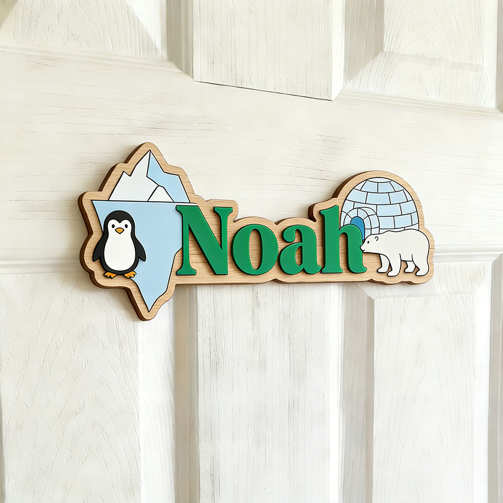 Arctic Penguin & Polar Bear Cu - Baby Nursery Wall Art review and price