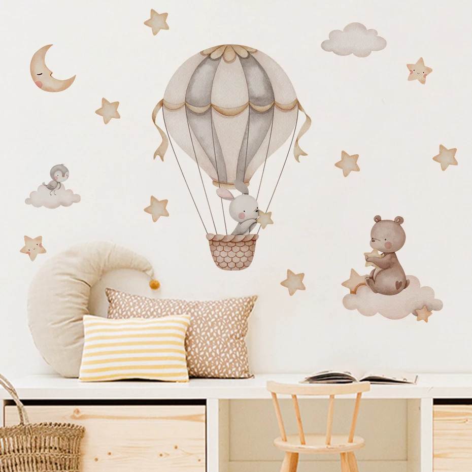 Watercolor Bear Hot Air Balloo - Baby Nursery Set Furniture review and price