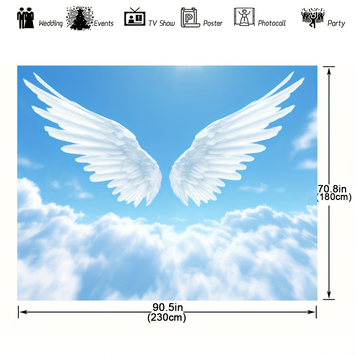 Angel Wings Clouds Sky Tapestr - Baby Nursery Modern review and price