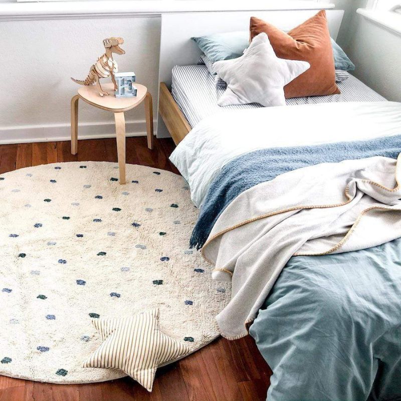 Dot Fluffy Carpet Living Room  - Baby Nursery Fabric review and price