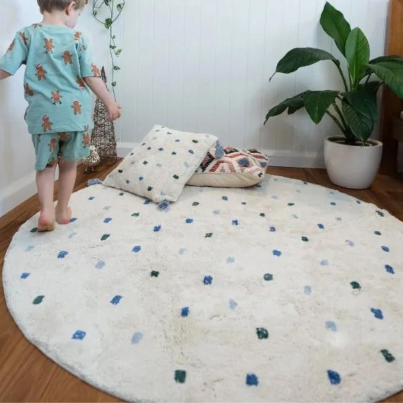 Dot Fluffy Carpet Living Room  - Baby Nursery Fabric review and price