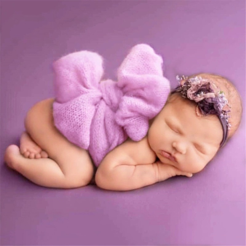 2pcs Butterfly Bowknot Pose Be - Baby Wrap Stretchy review and price