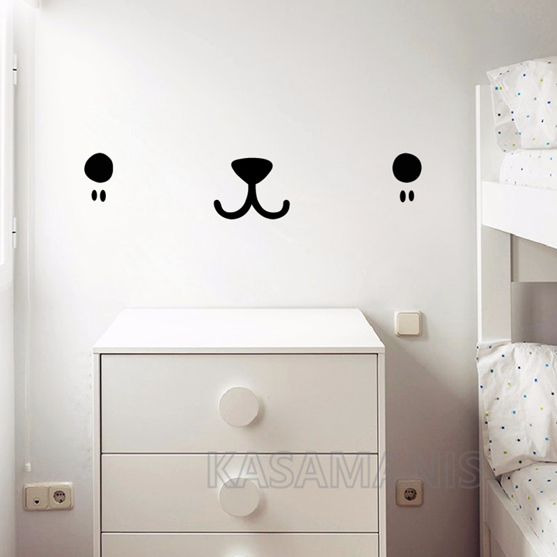 Cute Kawaii Face Wall Art Deca - Baby Nursery Set Furniture review and price