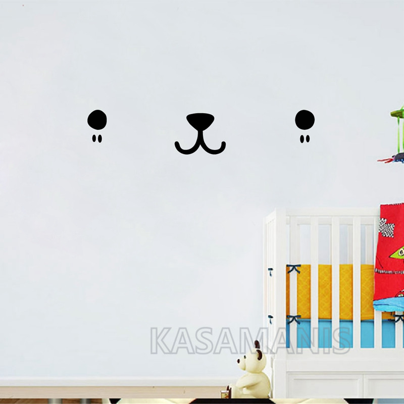 Cute Kawaii Face Wall Art Deca - Baby Nursery Set Furniture review and price