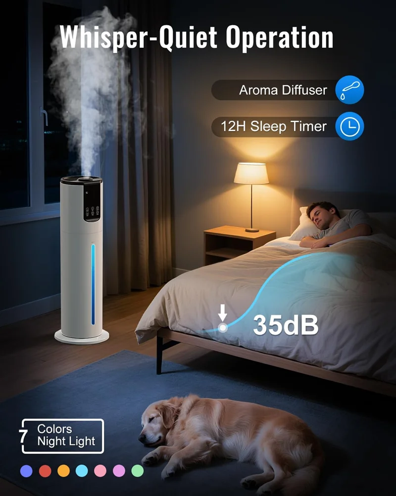 Ultra-Quiet Floor Ultrasonic H - Baby Nursery Humidifier review and price
