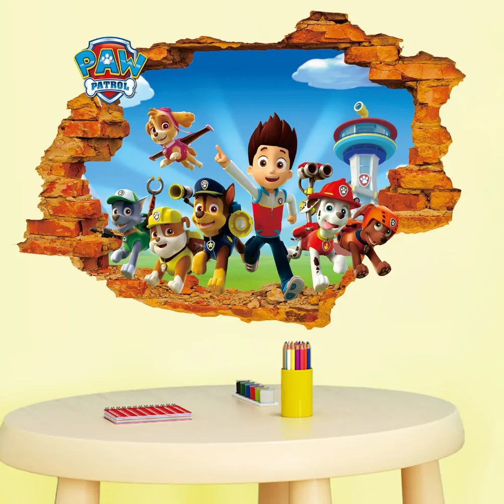 Hot 2pcs/3pcs Pawed Patrol Wal - Baby Nursery Wall Mural review and price