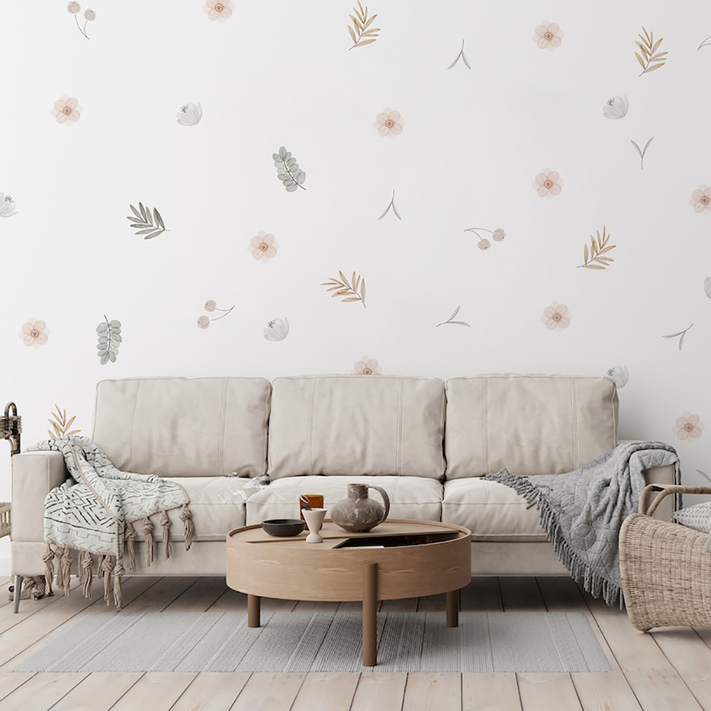 Boho Leaves Botanical DIY Wall - Baby Nursery Set Furniture review and price