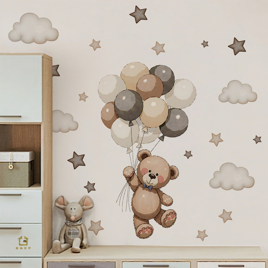 Adorable Teddy Bear Wall Decal - Baby Nursery Set Furniture review and price