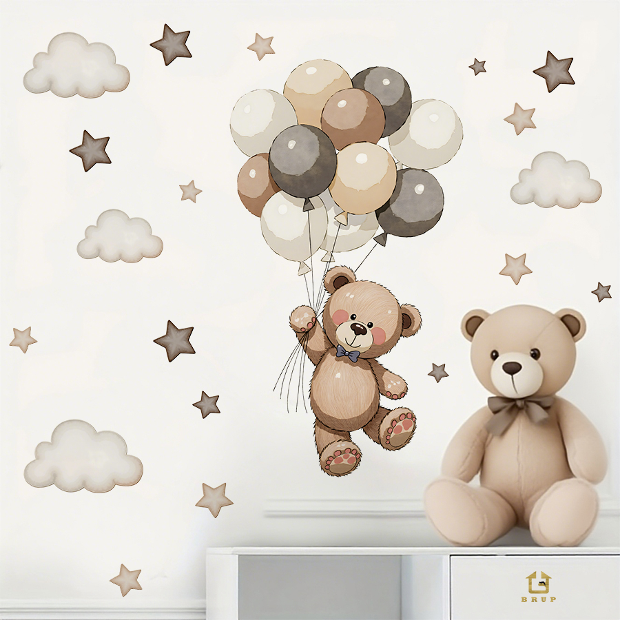 Adorable Teddy Bear Wall Decal - Baby Nursery Set Furniture review and price