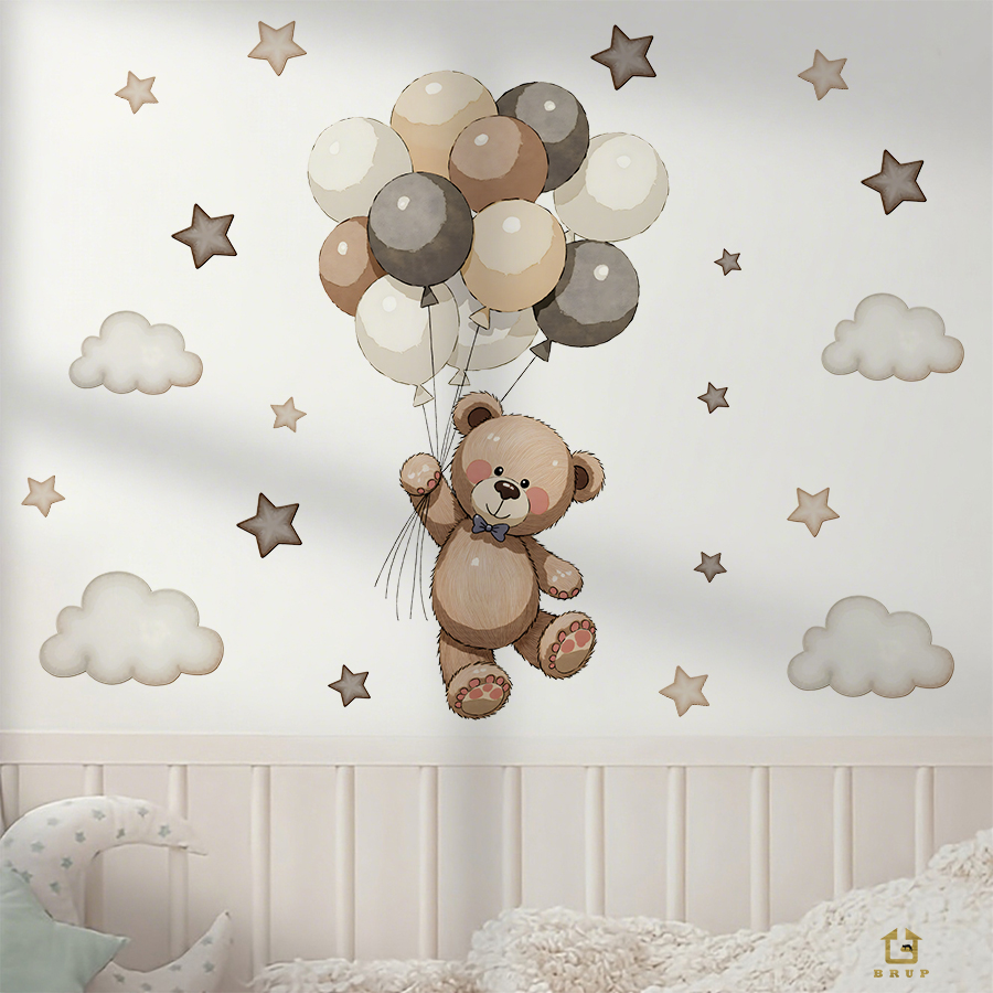 Adorable Teddy Bear Wall Decal - Baby Nursery Set Furniture review and price