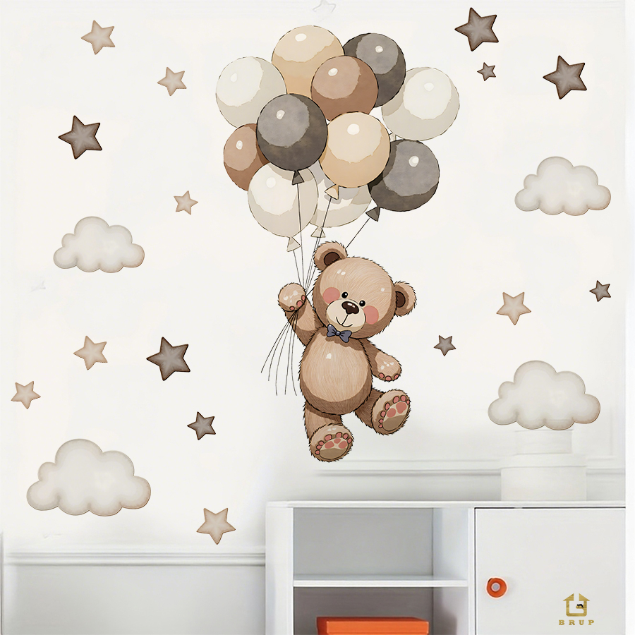 Adorable Teddy Bear Wall Decal - Baby Nursery Set Furniture review and price
