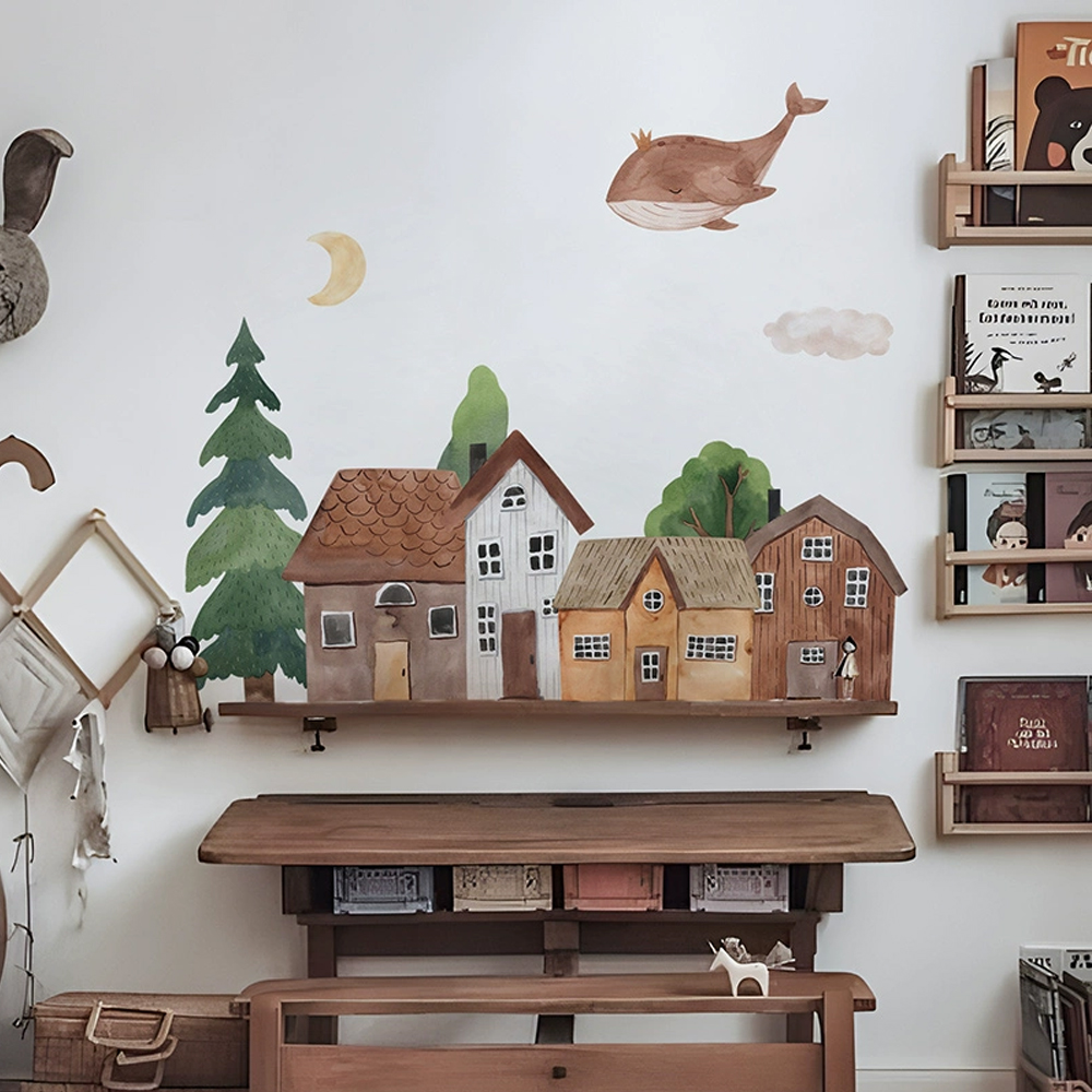 Fabric Cartoon Forest Vintage  - Baby Nursery Wall Mural review and price
