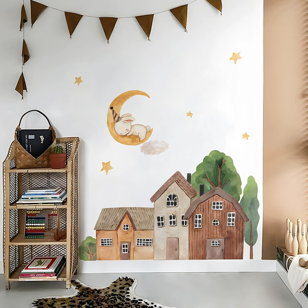 Fabric Cartoon Forest Vintage  - Baby Nursery Wall Mural review and price