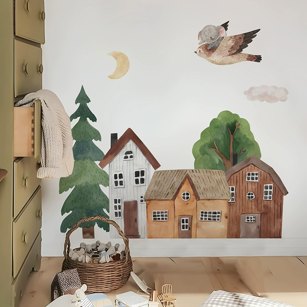 Fabric Cartoon Forest Vintage  - Baby Nursery Wall Mural review and price