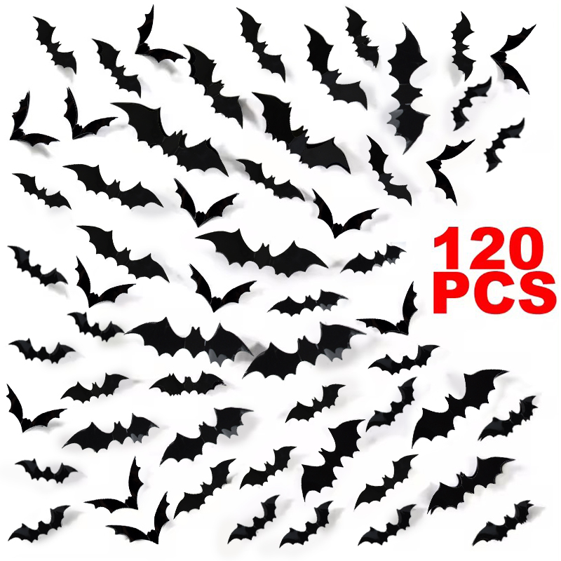 12-120Pcs 3D Black Bat Wall St - Baby Nursery Wall Mural review and price