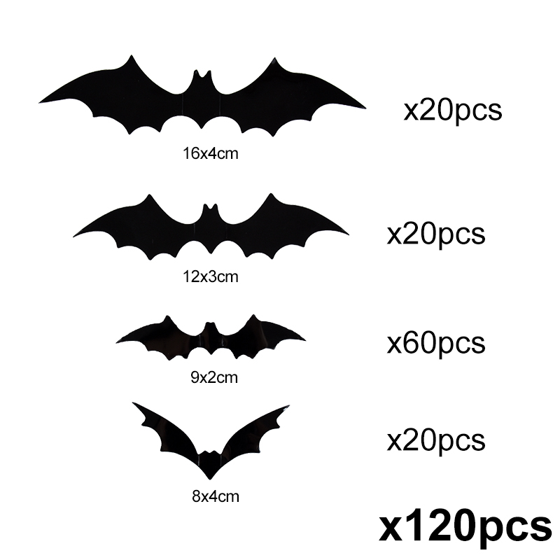 12-120Pcs 3D Black Bat Wall St - Baby Nursery Wall Mural review and price