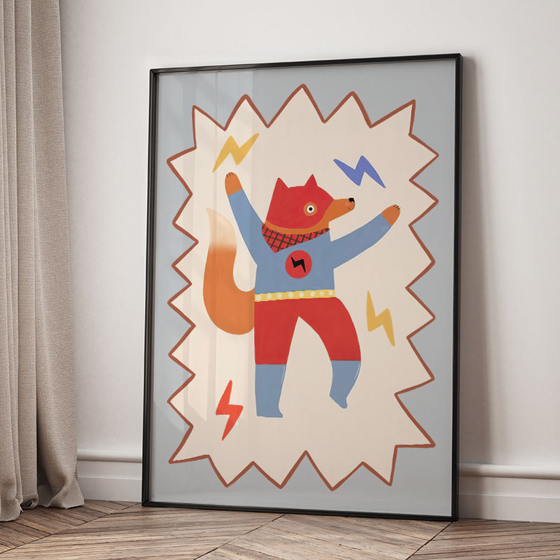 Funny Cartoon Super Cool Kid N - Baby Nursery Fabric review and price
